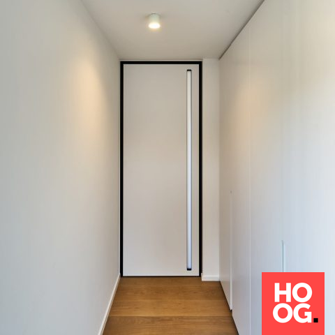 Modern interior doors with minimal aluminum frame