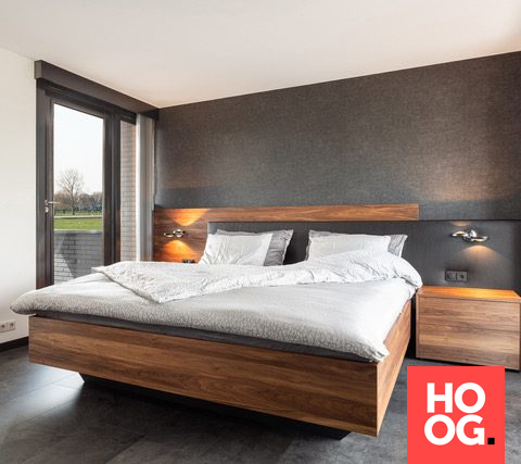 Luxe houten design bed Duo Pezze